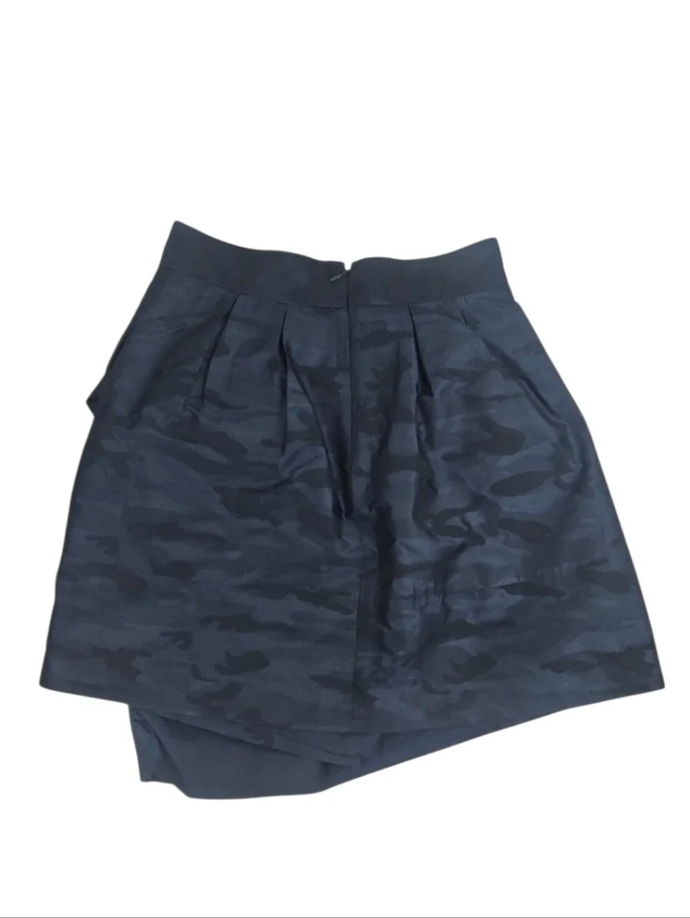 Women's Camo Dark Navy Black Camouflage Mini Skirt Punk Skater Glam Mini Satin 4